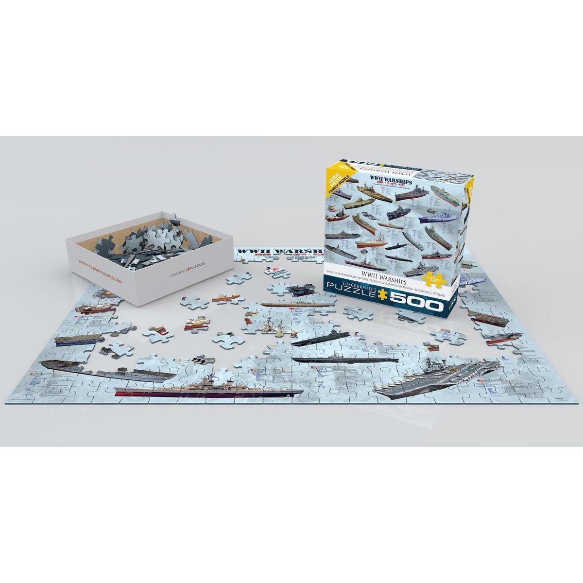 World War 2 Warships 500 Piece Jigsaw Puzzle Eurographics Puzzle Merchant