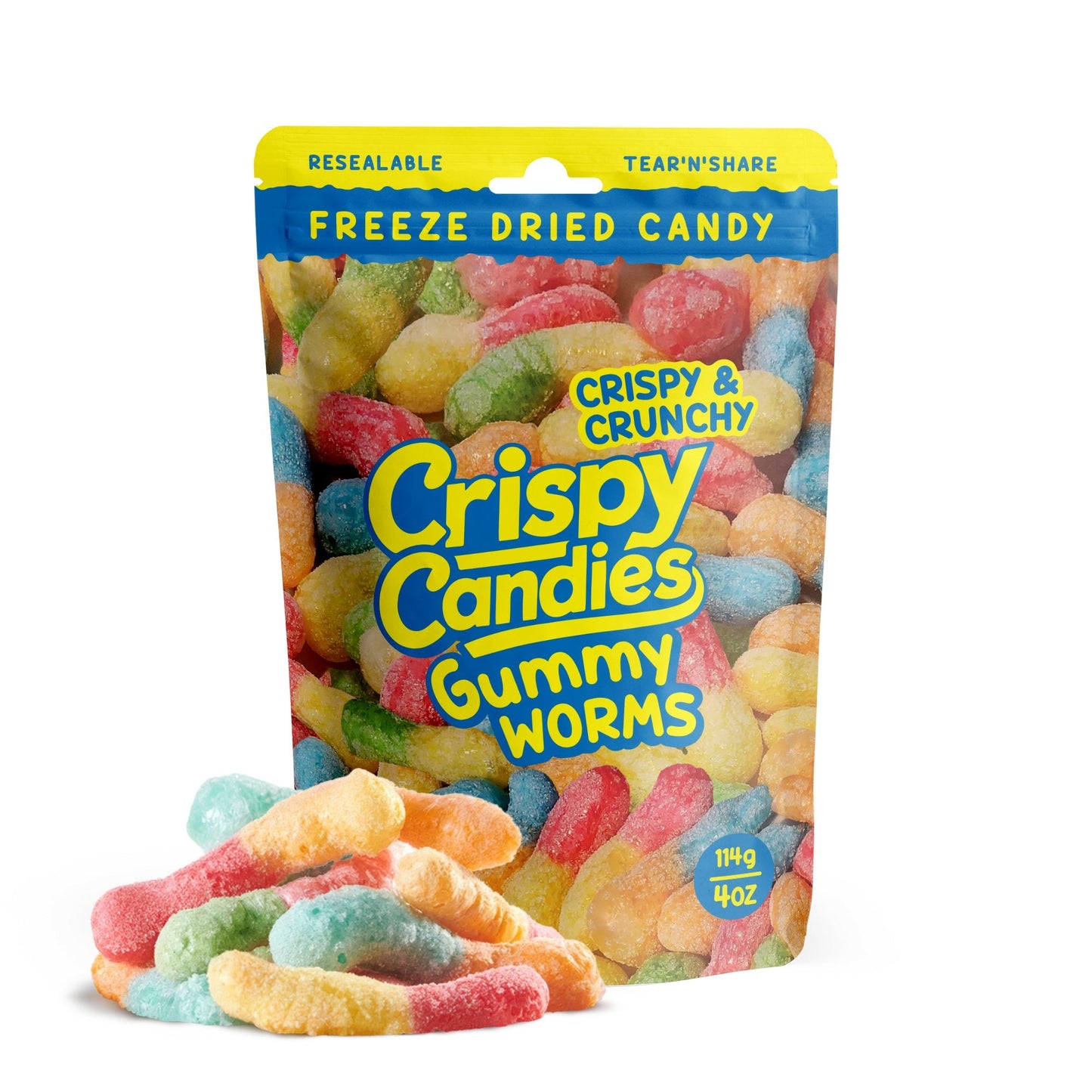 Crispy Candies - Gummy Worms Freeze Dried Candy 114g Super Anime Store