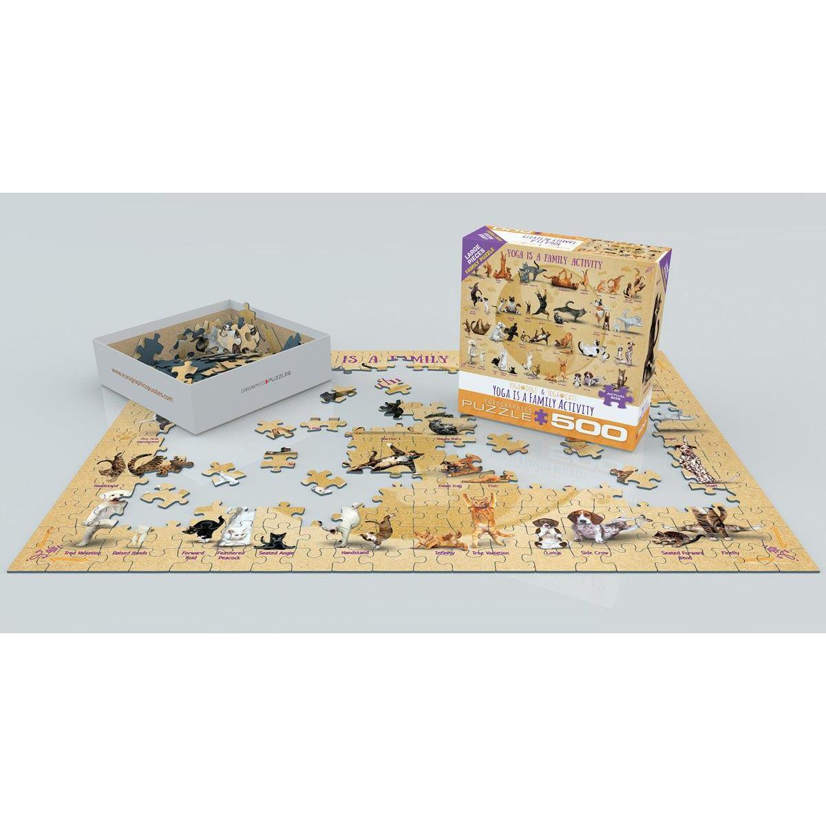 Yoga is a Family Activity 500 Piece Jigsaw Puzzle Eurographics