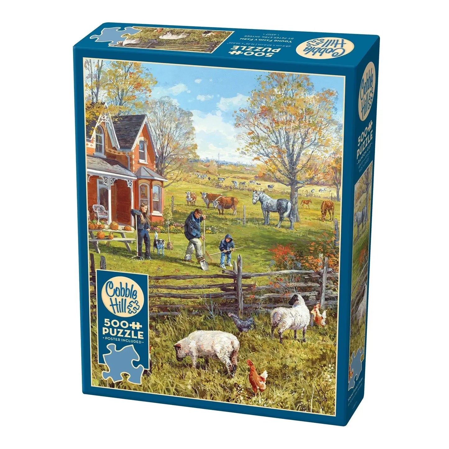 Young Family Farm 500 Piece Jigsaw Puzzle Cobble Hill
