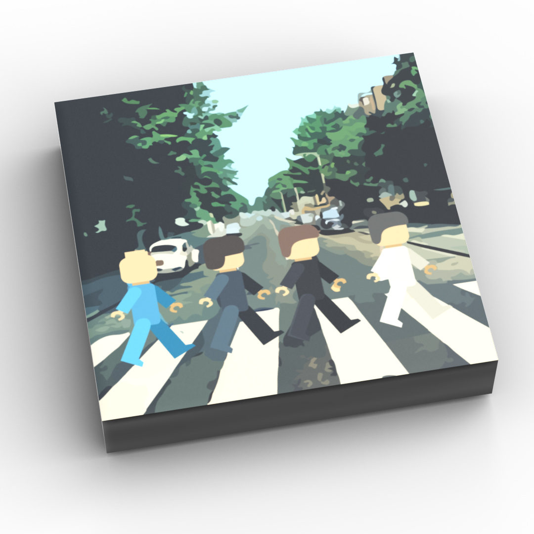Buildr Road - B3 Customs Music Album Cover (2x2 Tile) made using LEGO part B3 Customs