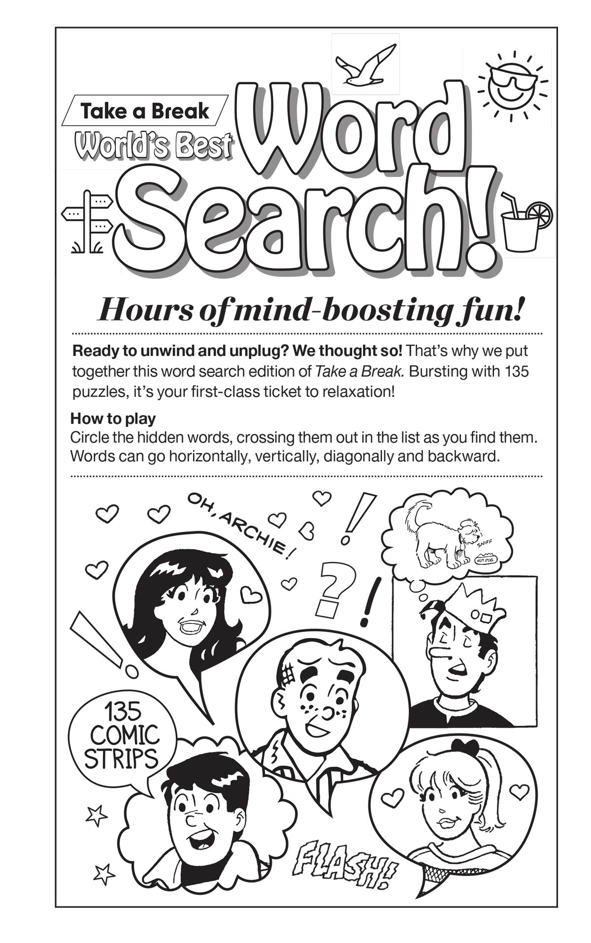 World's Best Puzzle - Word Search 25.03.14: Archie's Spring Break Edition! Over 144 Puzzles, Easy To Read, Unwind, Relax, Sharpen Your Brain & More! Magazine Shop US