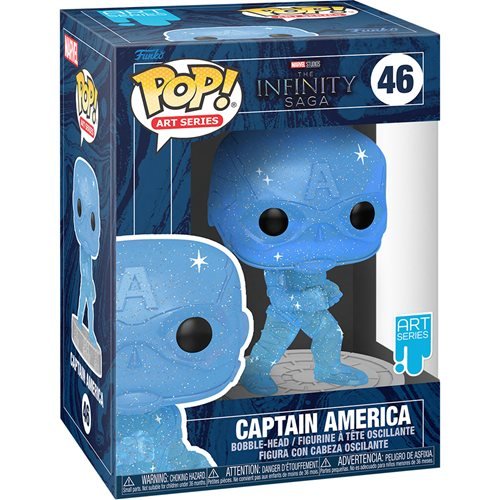 Funko Pop! Avengers Infinity Saga: Captain America Blue Artist Series Josh's Cards