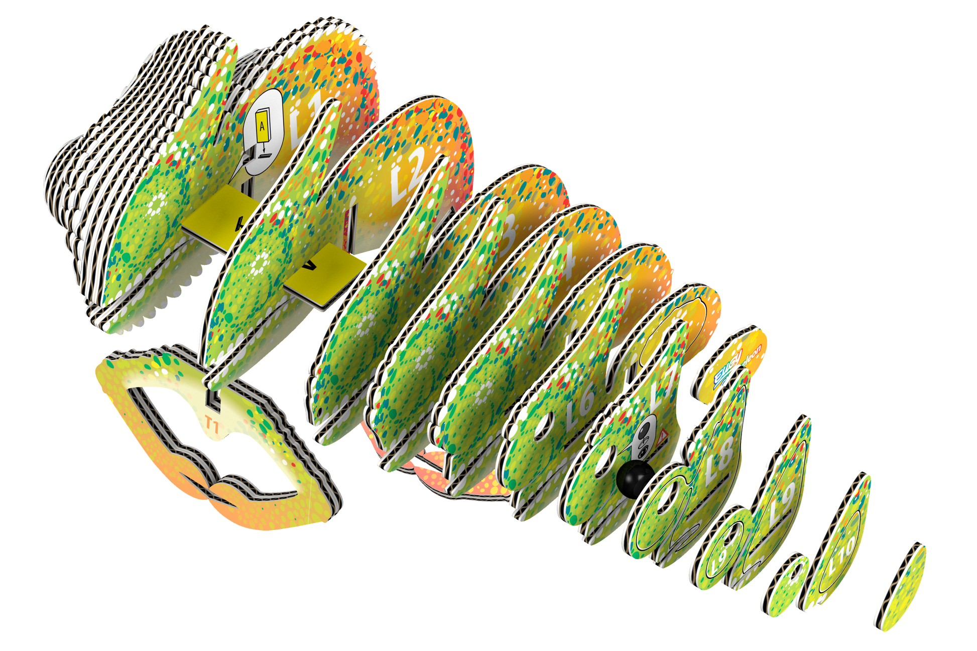 EUGY Chameleon 3D Puzzle Olita Gifts & Goods