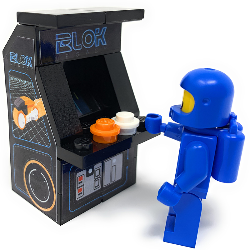 Custom BLOK Legacy Arcade Machine made using LEGO parts B3 Customs