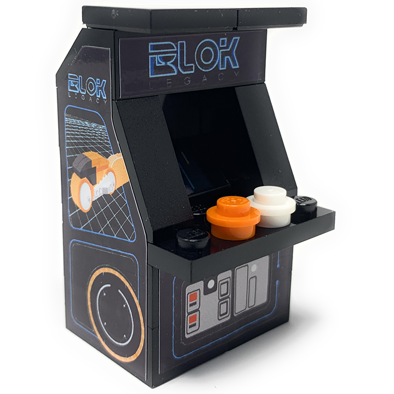 Custom BLOK Legacy Arcade Machine made using LEGO parts B3 Customs