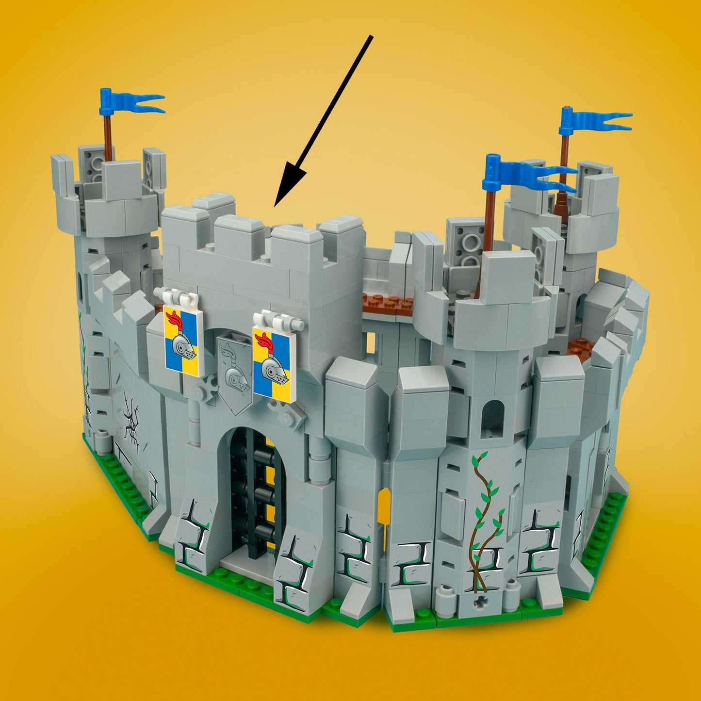 Castle Gate - Custom Castle Modular Building Set made using LEGO parts B3 Customs