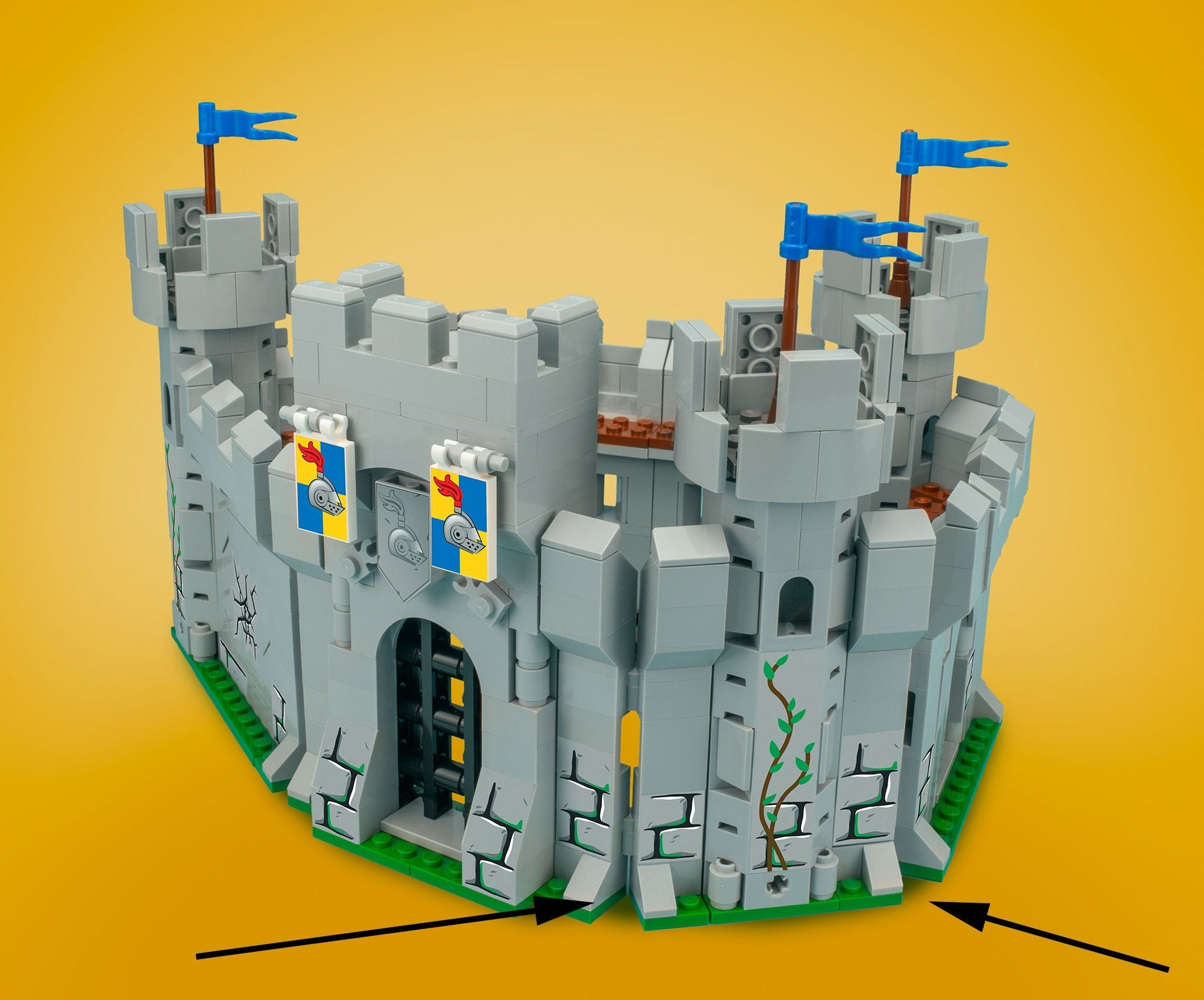 Castle Corner / Curve - Custom Castle Modular Building Set B3 Customs
