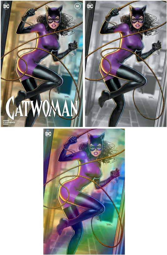 CATWOMAN #64 (NATHAN SZERDY EXCLUSIVE TRADE/VIRGIN/FOIL VARIANT SET)(2024) ~ DC Comics Fandom Comic Shop