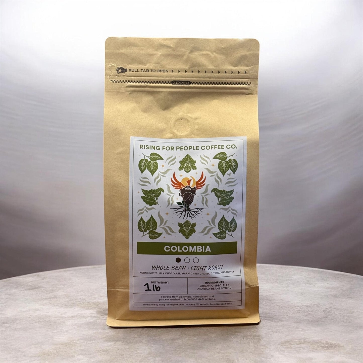 Colombia Coffee Light Roast ( Women Co Op) — Whole Bean Coffee
