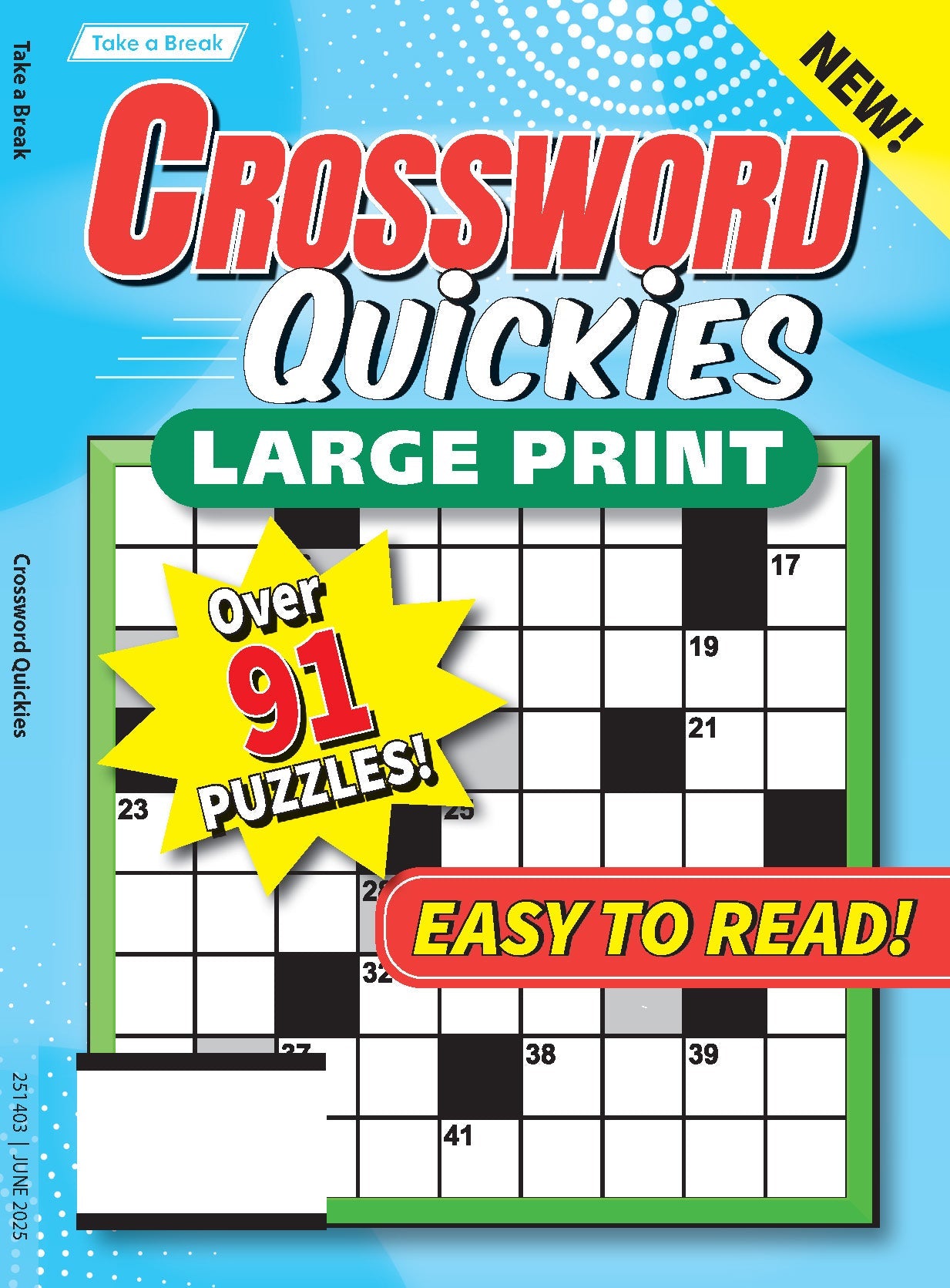 Take a Break - Crossword Quickies 25.03.13: Over 91 Puzzles, Easy To Read, Large Print, Boost Your Brain, Relax & More! Magazine Shop US