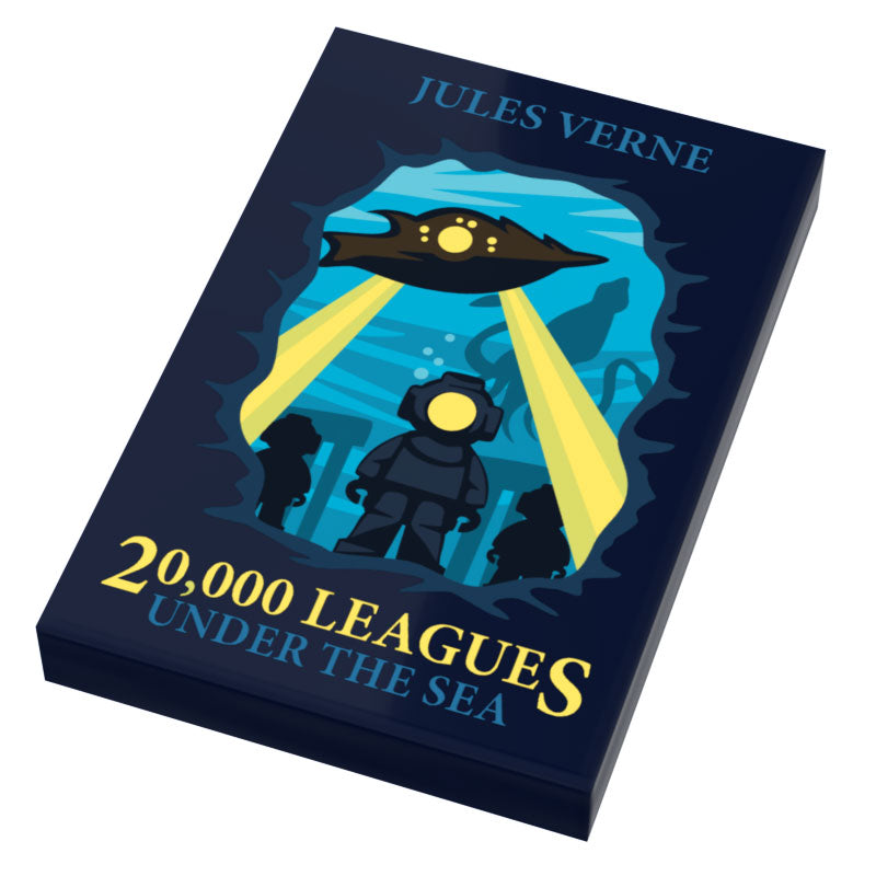 20,000 Leagues Under the Sea Custom Printed Book (2x3 Tile) made using LEGO part B3 Customs