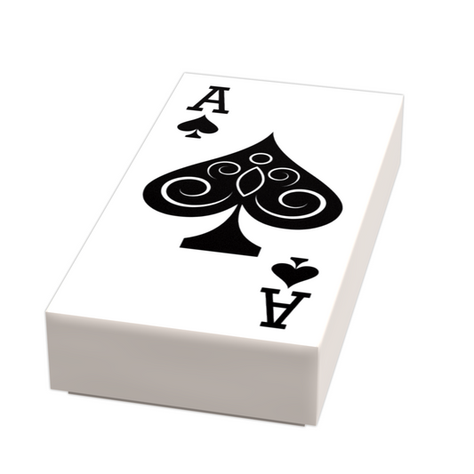B3 Customs® Ace of Spades Playing Card (1x2 Tile) B3 Customs