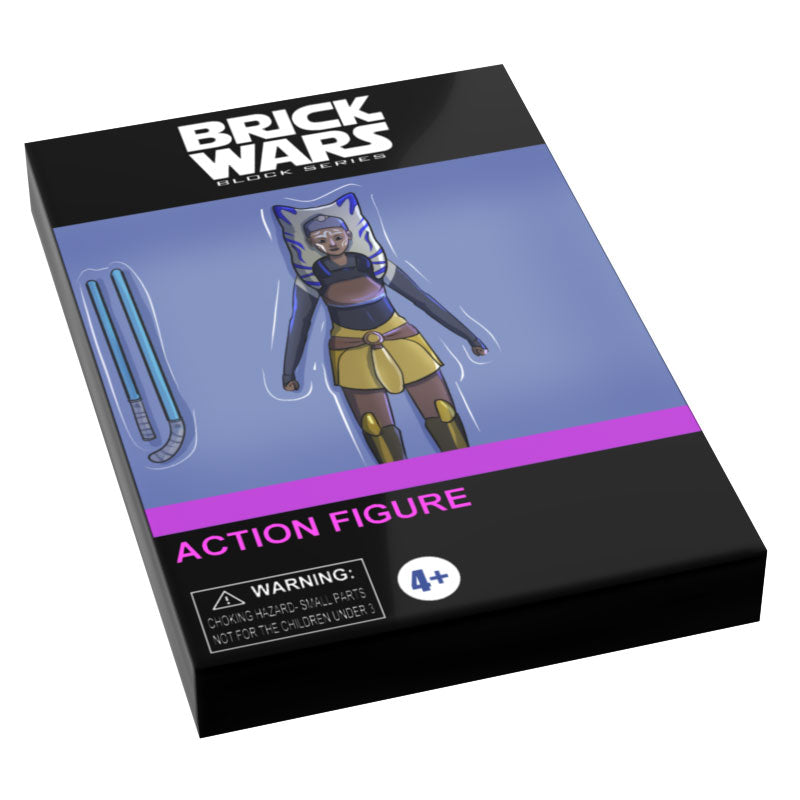 Ahsoka Action Figure (Blox Series) Tile (2x3) made from LEGO parts B3 Customs