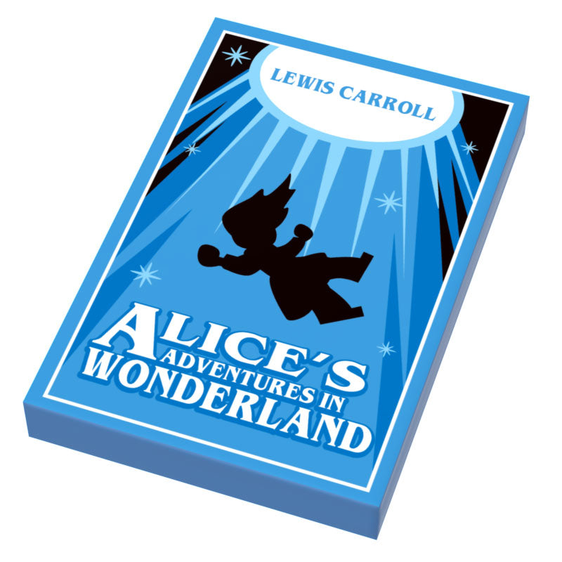 Alice in Wonderland Book (2x3 Tile) made using LEGO part B3 Customs