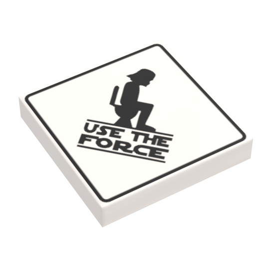 Use the Force Restroom Funny Minifig Sign made using LEGO part B3 Customs