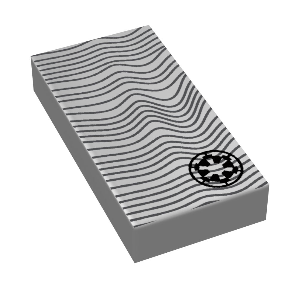 Beskar - Printed 1x2 Tile made using LEGO part B3 Customs