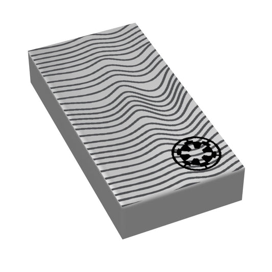 Beskar - Printed 1x2 Tile made using LEGO part B3 Customs