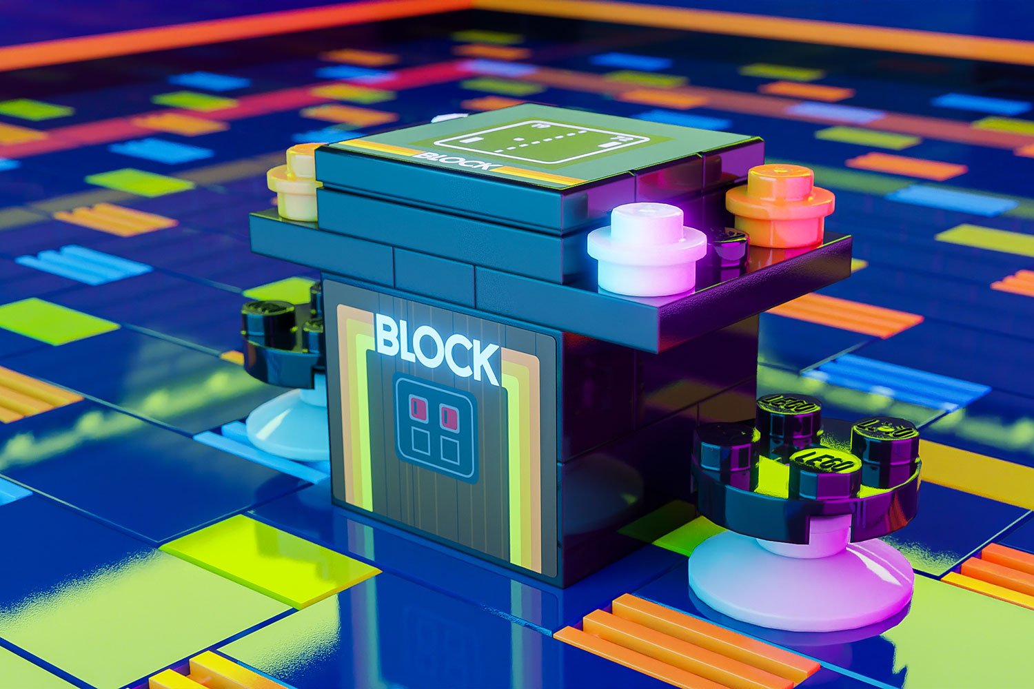 Block 2-Player Classic Arcade made using LEGO parts - B3 Customs B3 Customs