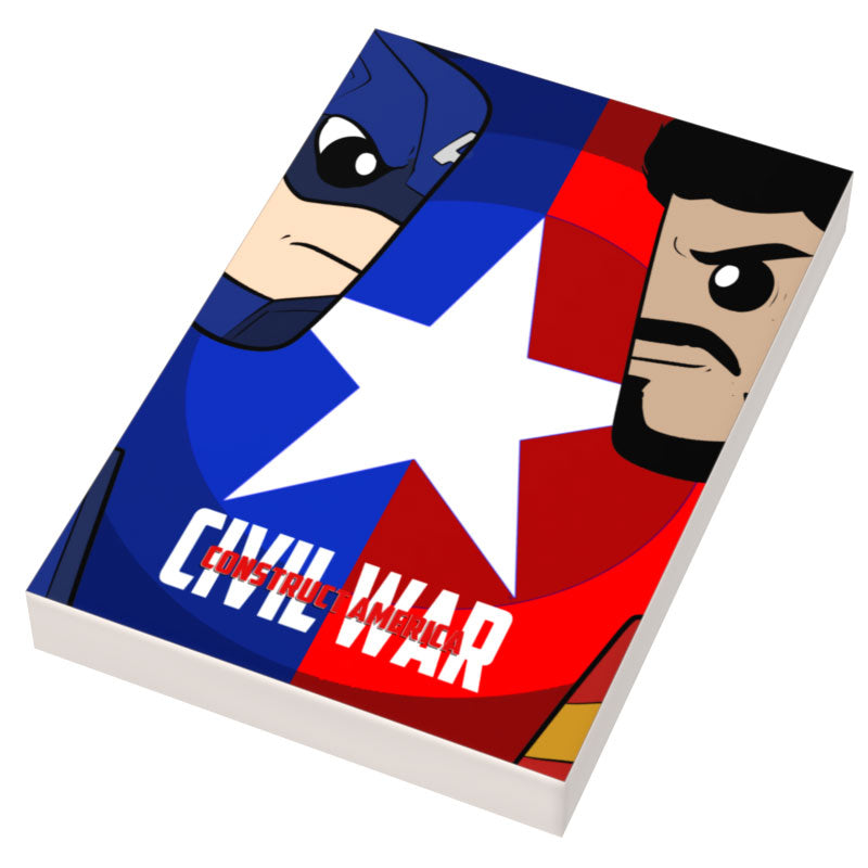 Construct America: Civil War Movie Cover (2x3 Tile) - B3 Customs B3 Customs