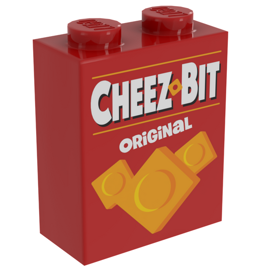 Cheez-Bits Minifig Snack Box made using LEGO part - B3 Customs B3 Customs