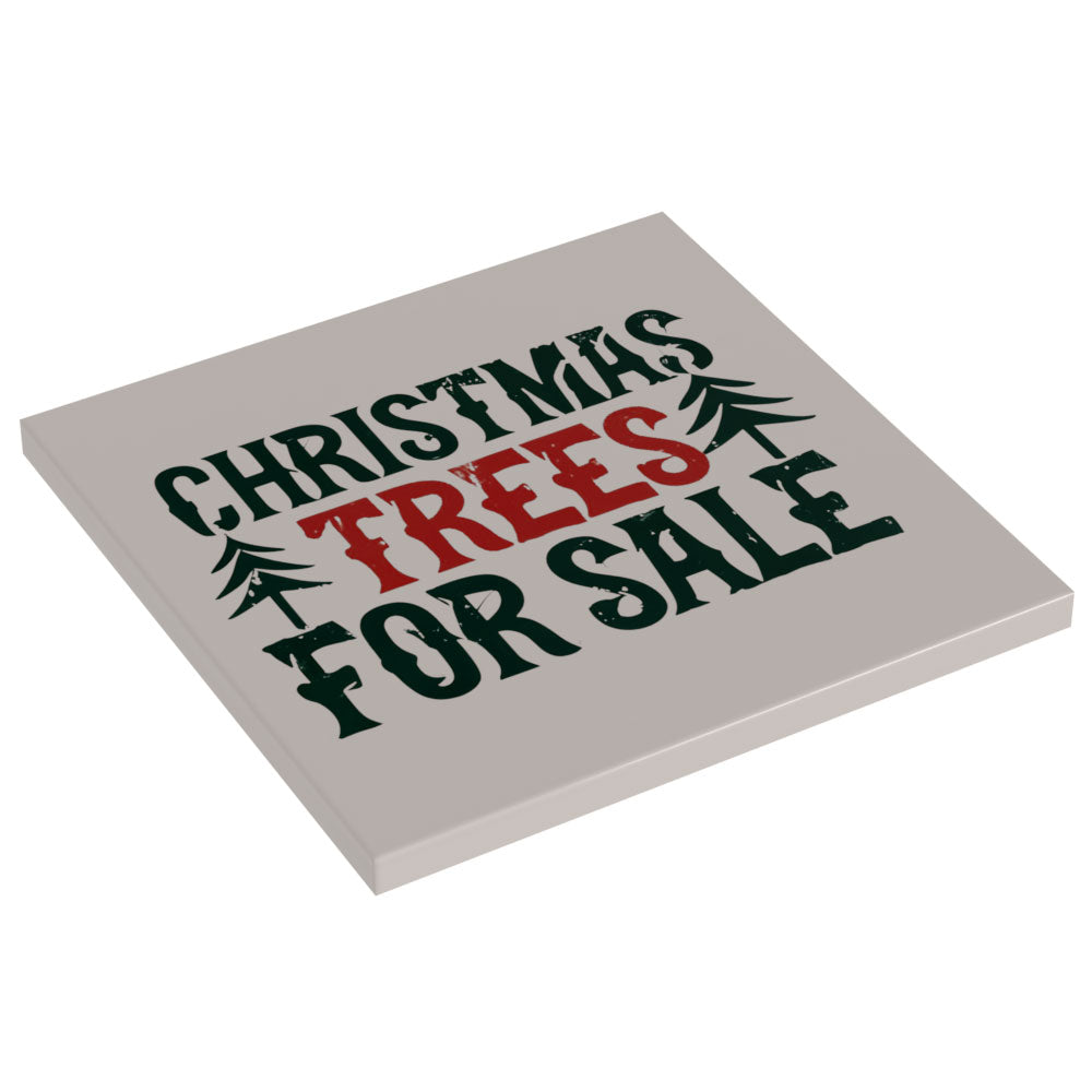 Christmas Trees for Sale Sign (6x6 Tile), B3 Customs made using LEGO parts B3 Customs