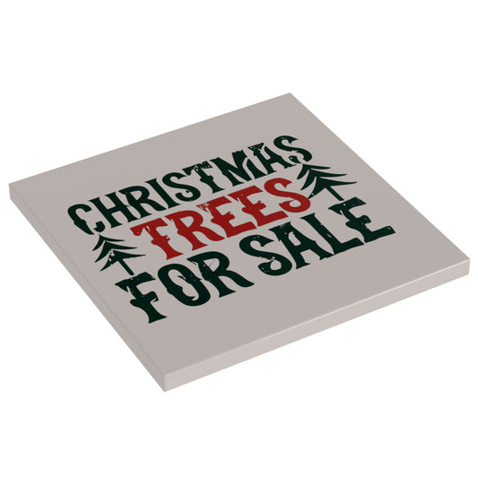 Christmas Trees for Sale Sign (6x6 Tile), B3 Customs made using LEGO parts B3 Customs
