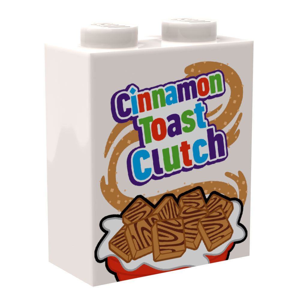 Cinnamon Toast Clutch Cereal Custom Printed 1x2x2 Brick made using LEGO part B3 Customs