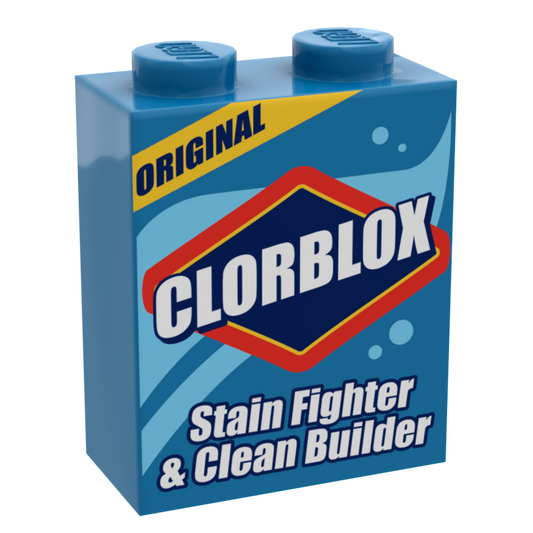 B3 Customs® Clorblox Minifig Cleaning Box made using LEGO part B3 Customs