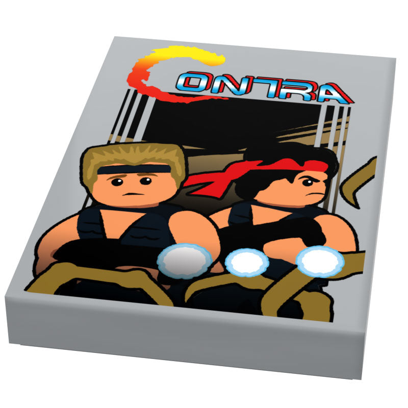 Contra Video Game Cover (2x3 Tile) made using LEGO part - B3 Customs B3 Customs