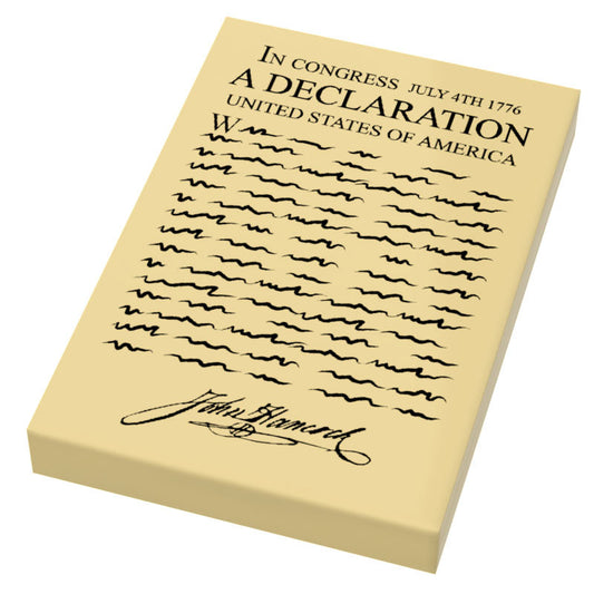 Declaration of Independence Printed 2x3 Tile made using LEGO part B3 Customs