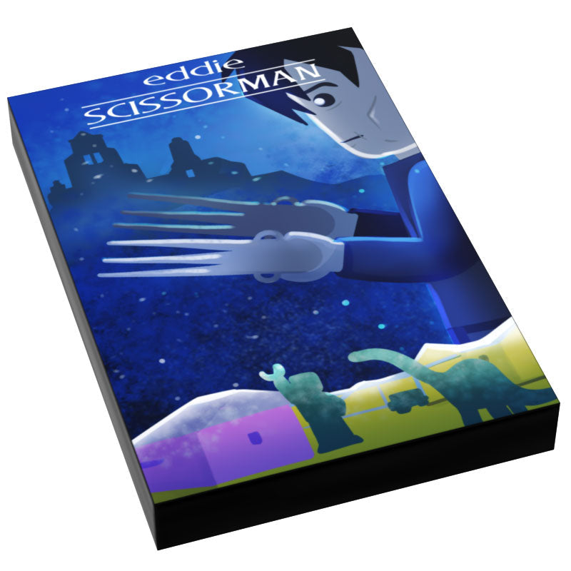 Eddie Scissorman Movie Cover (2x3 Tile) made using LEGO part B3 Customs