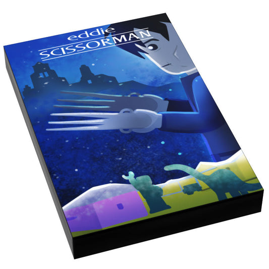 Eddie Scissorman Movie Cover (2x3 Tile) made using LEGO part B3 Customs