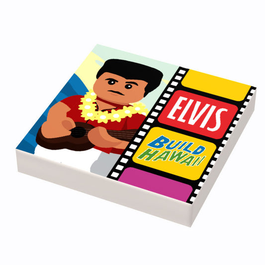 Elvis Blue Hawaii Music Album Cover (2x2 Tile) - B3 Customs B3 Customs