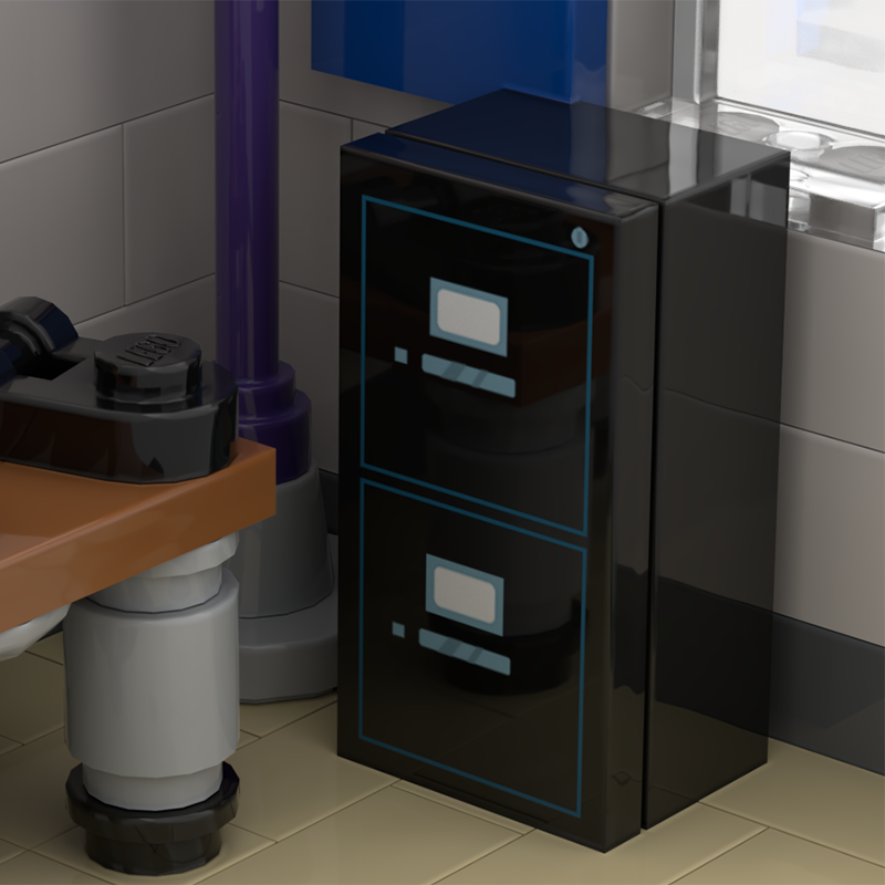 Filing Cabinet for Minifigs made using LEGO parts - B3 Customs B3 Customs
