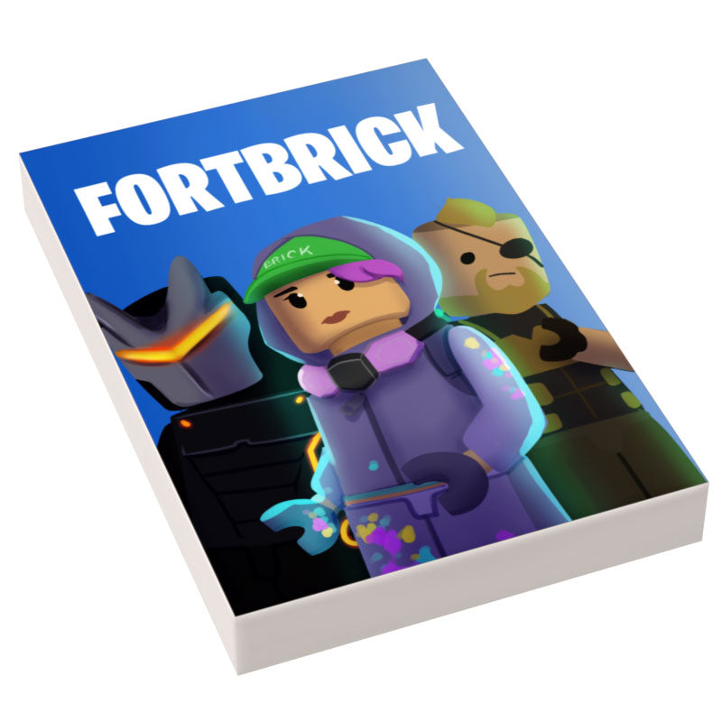 Fortbrick Video Game Cover (2x3 Tile) made using LEGO part - B3 Customs B3 Customs