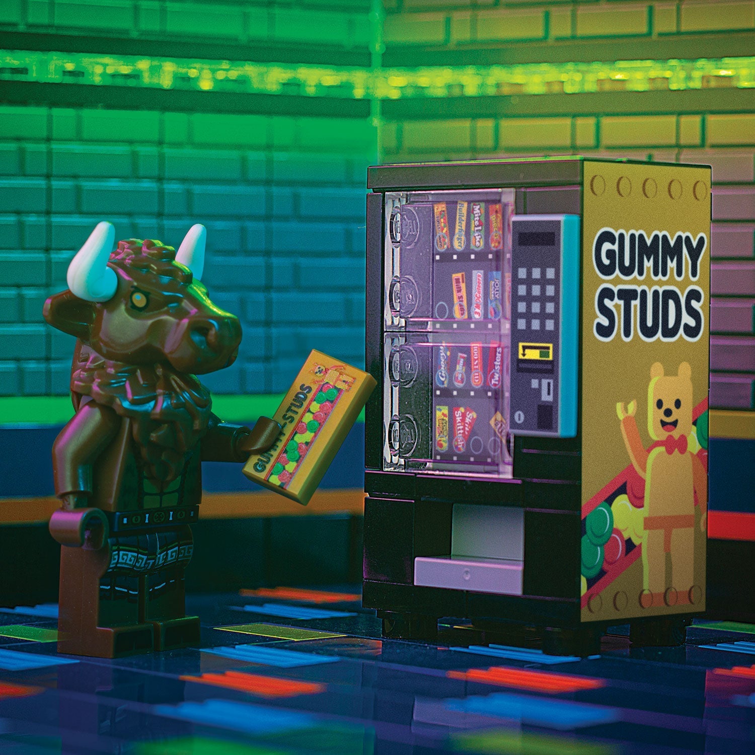 Gummy Studs Vending Machine made using LEGO parts - B3 Customs B3 Customs