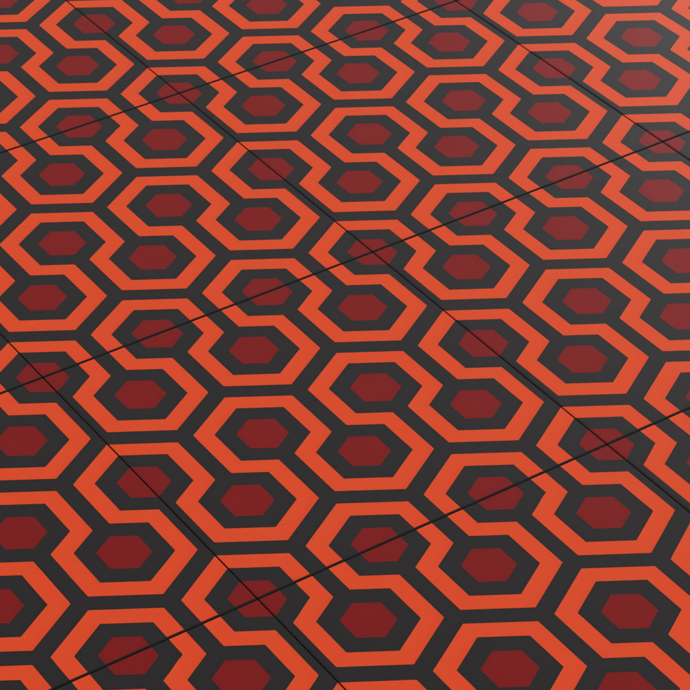 Horror Film Carpet (Shining) - Custom Printed 6x6 Tile made with LEGO part, B3 Customs B3 Customs