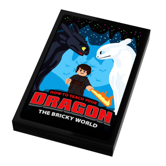 How To Teach A Dragon III: The Bricky World Movie Cover (2x3 Tile) - B3 Customs B3 Customs