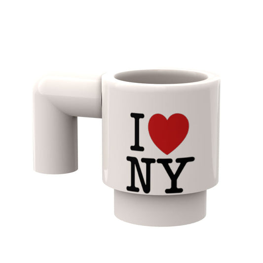 I LOVE NY Coffee Mug for Minifigs made from LEGO part - B3 Customs B3 Customs