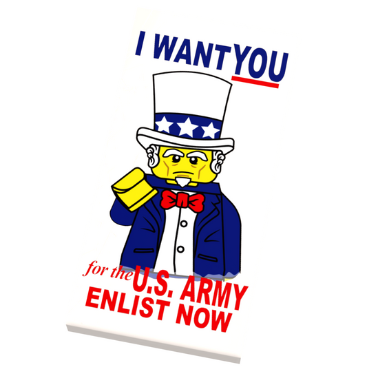 I WANT YOU USA Military Recruitment Poster (2x4 Tile) - B3 Customs B3 Customs