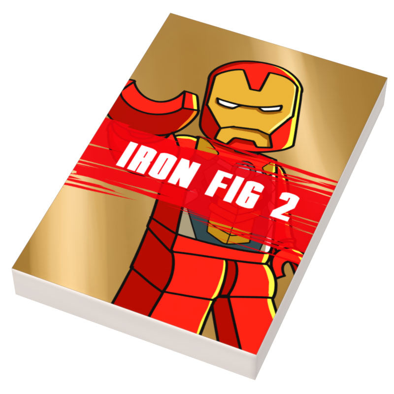 Iron Fig 2 Movie Cover (2x3 Tile) made using LEGO parts - B3 Customs B3 Customs