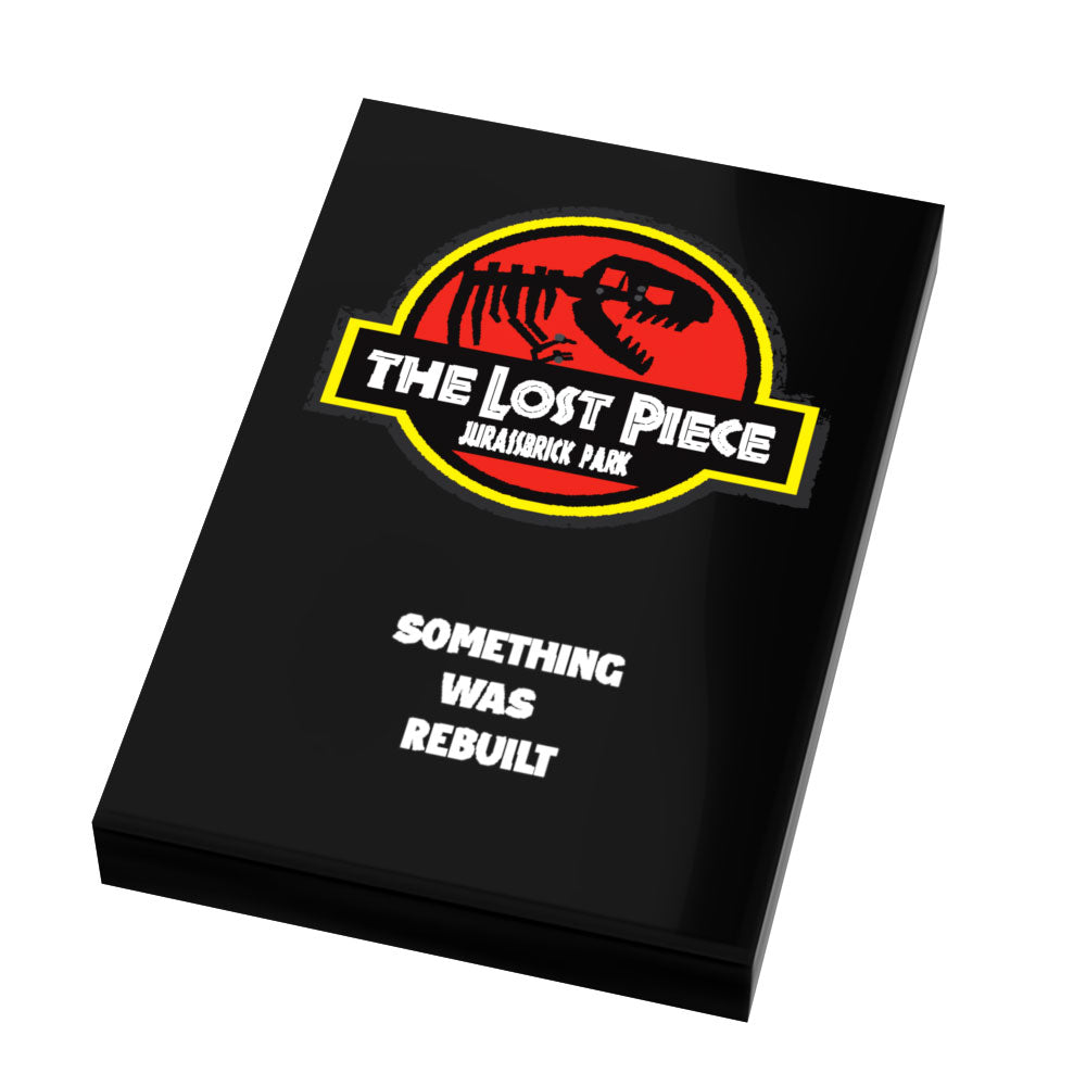 Jurassbrick Park 2: The Lost Piece Movie Cover (2x3 Tile) - B3 Customs B3 Customs