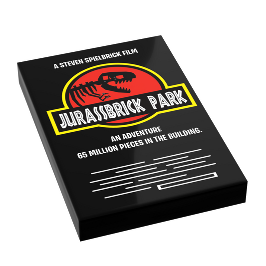 Jurassbrick Park Movie Cover (2x3 Tile) - B3 Customs B3 Customs