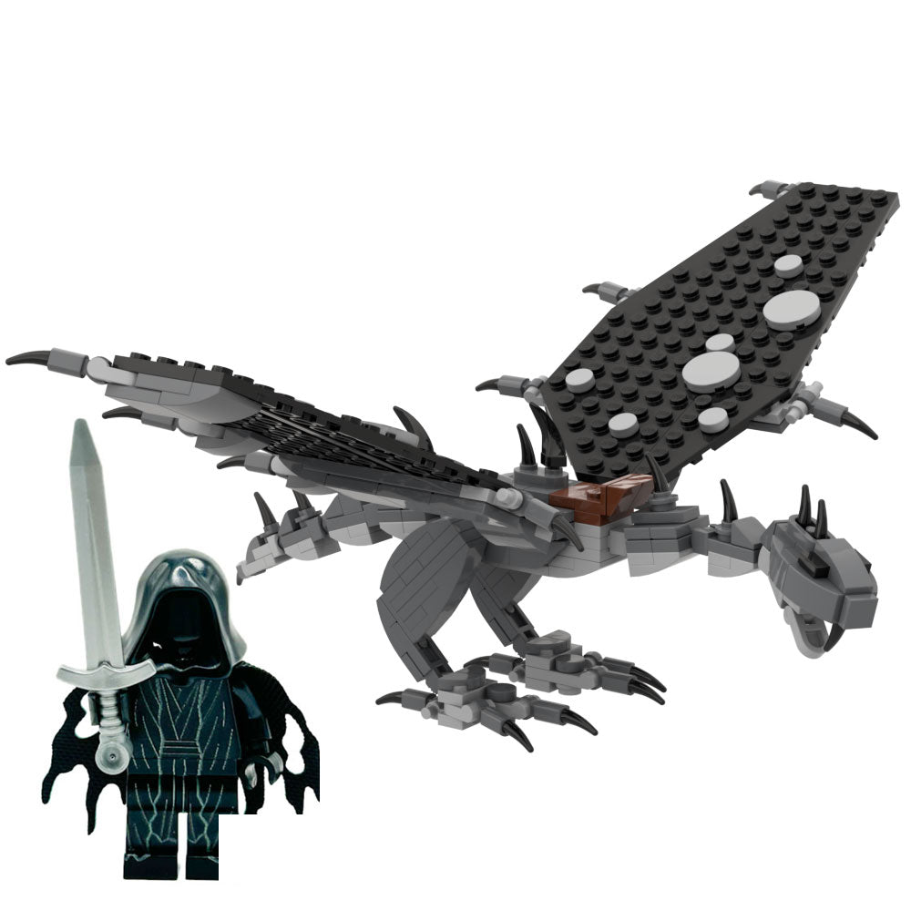 Custom Fell Beast w/ Ringwraith Minifig Building Set made using LEGO parts - B3 Customs B3 Customs