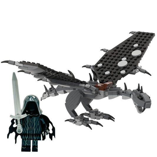 Custom Fell Beast w/ Ringwraith Minifig Building Set made using LEGO parts - B3 Customs B3 Customs