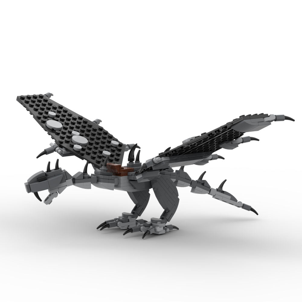 Custom Fell Beast w/ Ringwraith Minifig Building Set made using LEGO parts - B3 Customs B3 Customs