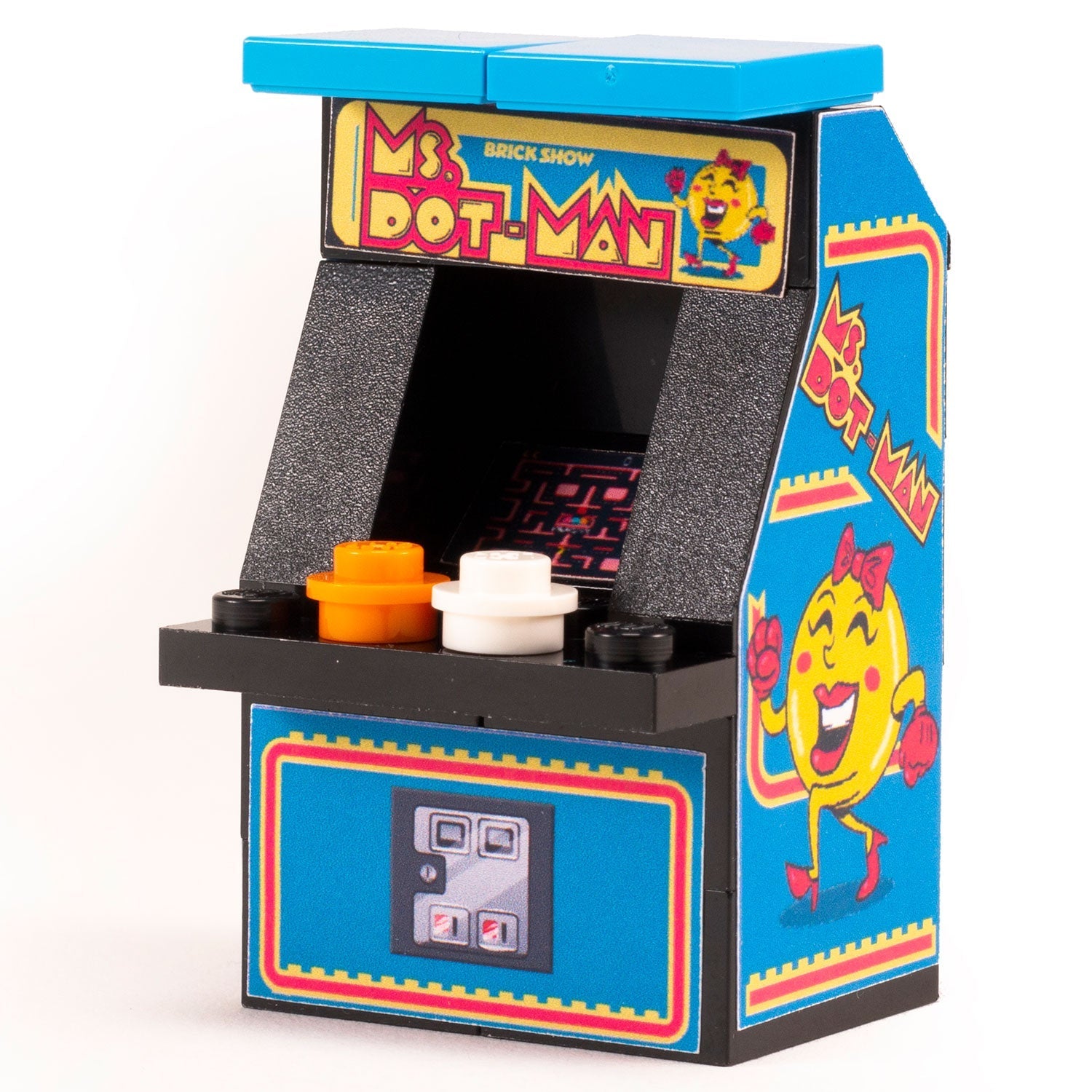 Ms. Dot-Man Custom Arcade Machine made with LEGO parts - B3 Customs B3 Customs