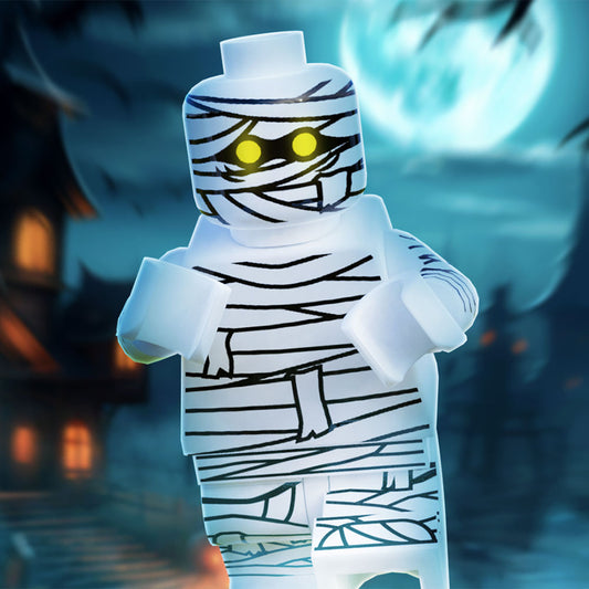 Halloween Mummy Minifig made using LEGO parts B3 Customs