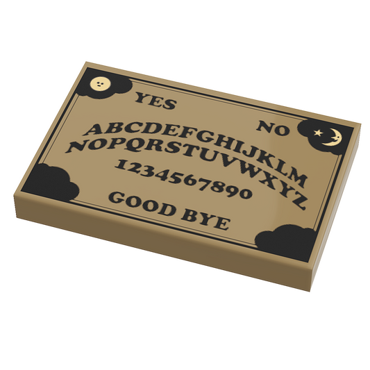 Ouiji Board Custom Printed 2x3 Tile made using LEGO part B3 Customs